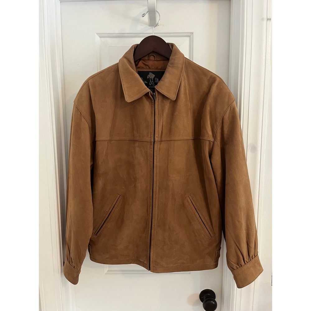Vintage Luis Alvear Tan Soft Leather Bomber Jacket